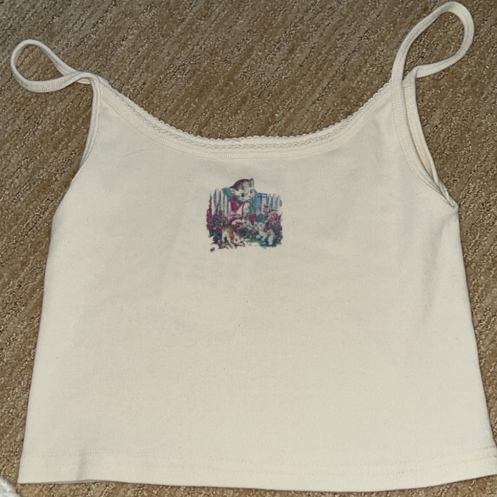 brandy cropped kitty tank